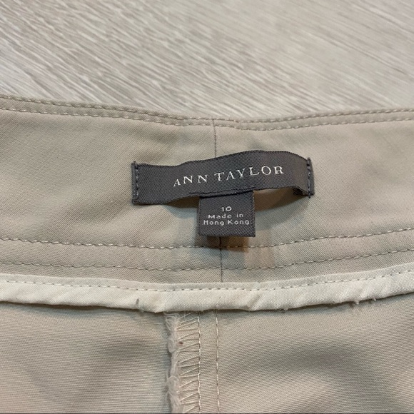 Ann Taylor Cream Wide-Leg Trousers - Picture 6 of 12